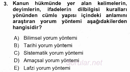 Vergi Ceza Hukuku 2015 - 2016 Ara Sınavı 3.Soru