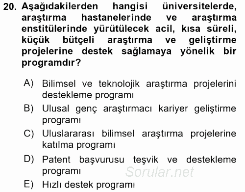 İletişim Araştırmaları 2015 - 2016 Tek Ders Sınavı 20.Soru