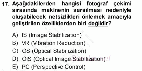 Halkla İlişkiler Uygulama Teknikleri 2014 - 2015 Ara Sınavı 17.Soru