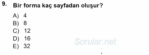 Halkla İlişkiler Uygulama Teknikleri 2014 - 2015 Ara Sınavı 9.Soru