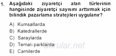 Eğlence Pazarlaması 2014 - 2015 Ara Sınavı 1.Soru