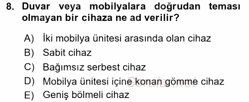 Ev Teknolojisi 2017 - 2018 Ara Sınavı 8.Soru