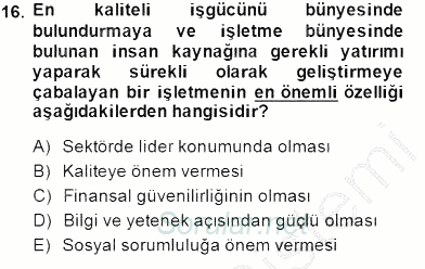 Yatırımcı İlişkileri Yönetimi 2014 - 2015 Ara Sınavı 16.Soru
