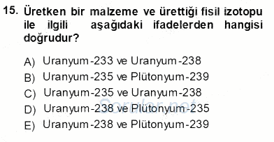 Elektrik Enerjisi Üretimi 2013 - 2014 Ara Sınavı 15.Soru