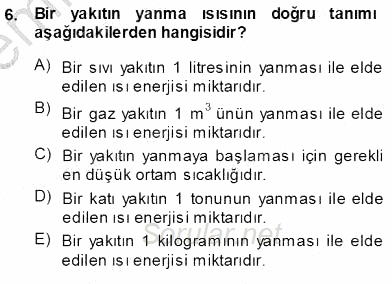 Elektrik Enerjisi Üretimi 2013 - 2014 Ara Sınavı 6.Soru