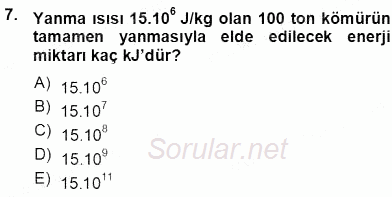 Elektrik Enerjisi Üretimi 2013 - 2014 Ara Sınavı 7.Soru
