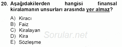 Dış Ticaret İşlemlerinin Muhasebeleştirilmesi 2013 - 2014 Tek Ders Sınavı 20.Soru