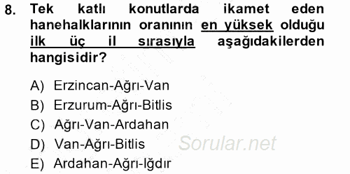 Toplumsal Yaşamda Aile 2014 - 2015 Ara Sınavı 8.Soru