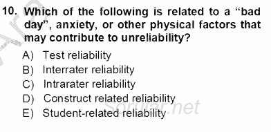 Yabancı Dil Öğretiminde Ölçme Ve Değerlendirme 1 2012 - 2013 Ara Sınavı 10.Soru