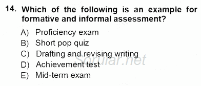 Yabancı Dil Öğretiminde Ölçme Ve Değerlendirme 1 2012 - 2013 Ara Sınavı 14.Soru