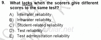 Yabancı Dil Öğretiminde Ölçme Ve Değerlendirme 1 2012 - 2013 Ara Sınavı 9.Soru