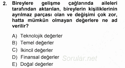 Genel İşletme 2012 - 2013 Dönem Sonu Sınavı 2.Soru