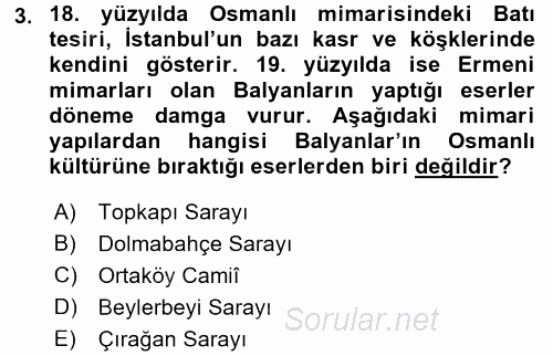 Yeni Türk Edebiyatına Giriş 2 2017 - 2018 Dönem Sonu Sınavı 3.Soru