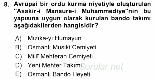 Yeni Türk Edebiyatına Giriş 2 2017 - 2018 Dönem Sonu Sınavı 8.Soru