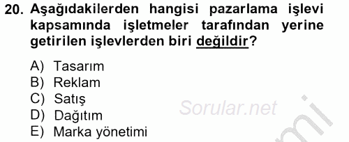 Elektronik Ticaret 2012 - 2013 Ara Sınavı 20.Soru