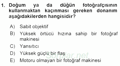 Fotoğrafın Kullanım Alanları 2015 - 2016 Dönem Sonu Sınavı 1.Soru