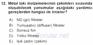 Fotoğrafın Kullanım Alanları 2015 - 2016 Dönem Sonu Sınavı 12.Soru
