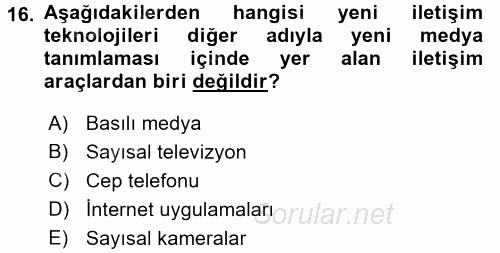 Hareketli Görüntünün Tarihi 2017 - 2018 3 Ders Sınavı 16.Soru