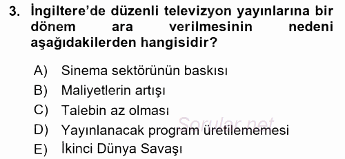 Hareketli Görüntünün Tarihi 2017 - 2018 3 Ders Sınavı 3.Soru