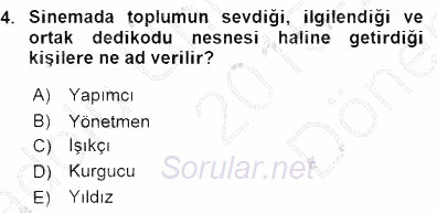 Toplum ve İletişim 2015 - 2016 Dönem Sonu Sınavı 4.Soru