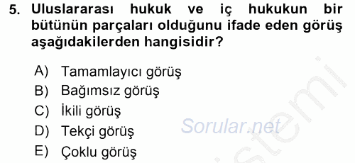 Uluslararası Sosyal Politika 2016 - 2017 Ara Sınavı 5.Soru