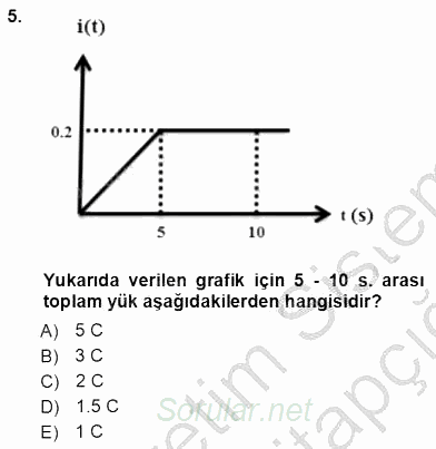 Devre Analizi 2012 - 2013 Ara Sınavı 5.Soru