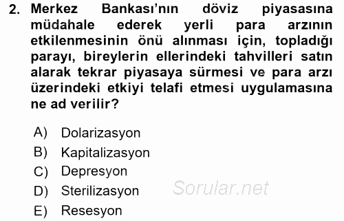 Maliye Politikası 1 2016 - 2017 3 Ders Sınavı 2.Soru