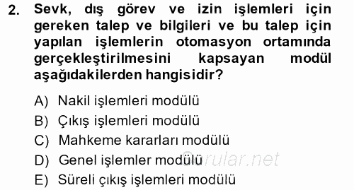 Ulusal Yargı Ağı Projesi 2 2014 - 2015 Ara Sınavı 2.Soru