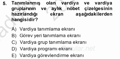 Ulusal Yargı Ağı Projesi 2 2014 - 2015 Ara Sınavı 5.Soru