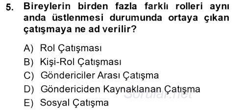 Örgütsel Davranış 2014 - 2015 Dönem Sonu Sınavı 5.Soru