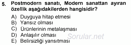 Çağdaş Sosyoloji Kuramları 2014 - 2015 Tek Ders Sınavı 5.Soru