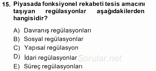 Kamu Ekonomisi 1 2014 - 2015 Ara Sınavı 15.Soru