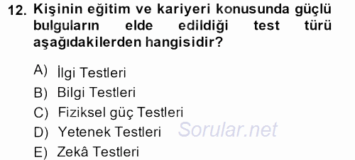 Satış Yönetimi ve Telefonda Satış 2014 - 2015 Ara Sınavı 12.Soru