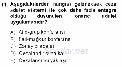 Kriminoloji 2014 - 2015 Dönem Sonu Sınavı 11.Soru