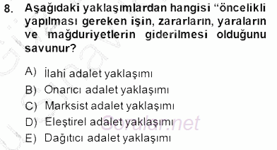 Kriminoloji 2014 - 2015 Dönem Sonu Sınavı 8.Soru