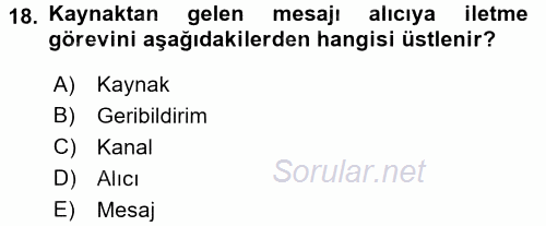 Temel Bilgi Teknolojileri 2 2016 - 2017 Ara Sınavı 18.Soru