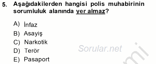 Haber Türleri 2014 - 2015 Dönem Sonu Sınavı 5.Soru