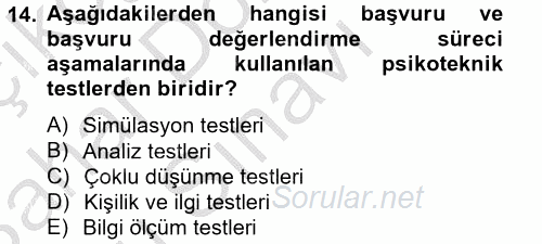 Çağrı Merkezi Yönetimi 2 2013 - 2014 Dönem Sonu Sınavı 14.Soru