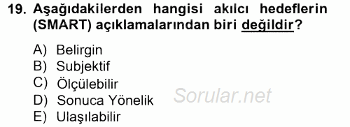 Çağrı Merkezi Yönetimi 2 2013 - 2014 Dönem Sonu Sınavı 19.Soru