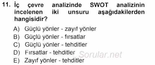 Halkla İlişkiler Yönetimi 2012 - 2013 Dönem Sonu Sınavı 11.Soru