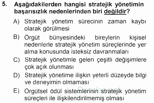 Halkla İlişkiler Yönetimi 2012 - 2013 Dönem Sonu Sınavı 5.Soru