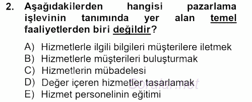 Satış Teknikleri 2012 - 2013 Ara Sınavı 2.Soru