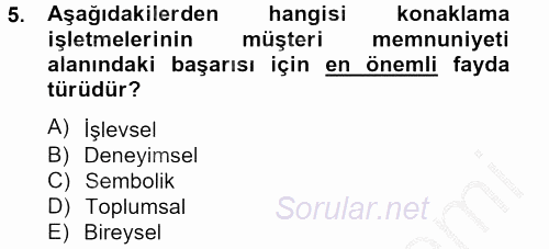 Satış Teknikleri 2012 - 2013 Ara Sınavı 5.Soru