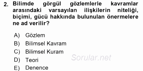 Uluslararası İlişkilerde Araştırma Yöntemleri 2017 - 2018 3 Ders Sınavı 2.Soru
