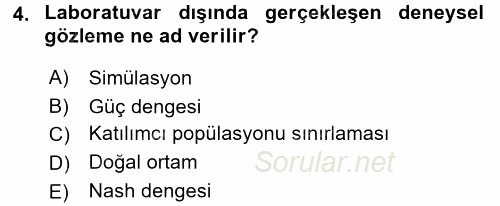 Uluslararası İlişkilerde Araştırma Yöntemleri 2017 - 2018 3 Ders Sınavı 4.Soru