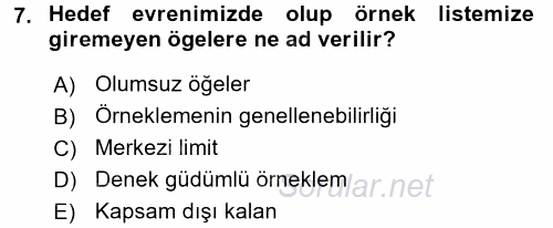 Uluslararası İlişkilerde Araştırma Yöntemleri 2017 - 2018 3 Ders Sınavı 7.Soru