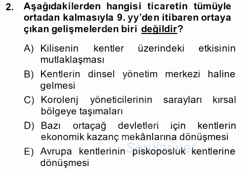 Kent Sosyolojisi 2014 - 2015 Tek Ders Sınavı 2.Soru