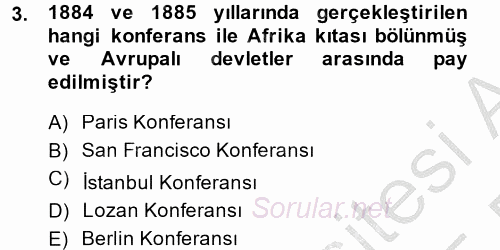 Gelişmekte Olan Ülkelerde Siyaset 2014 - 2015 Ara Sınavı 3.Soru