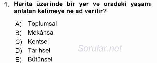 Restorasyon ve Koruma İlkeleri 2016 - 2017 Ara Sınavı 1.Soru