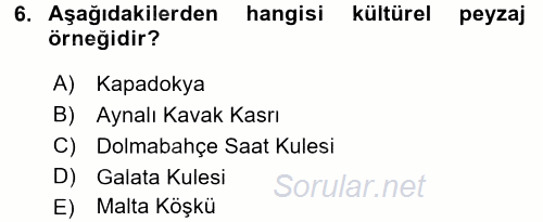 Restorasyon ve Koruma İlkeleri 2016 - 2017 Ara Sınavı 6.Soru